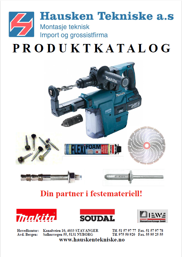 Forsiden av Hausken Tekniske sin produktkatalog